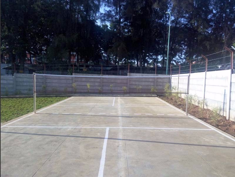 Full-size badminton court