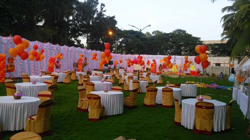 Birthday party on the lawn