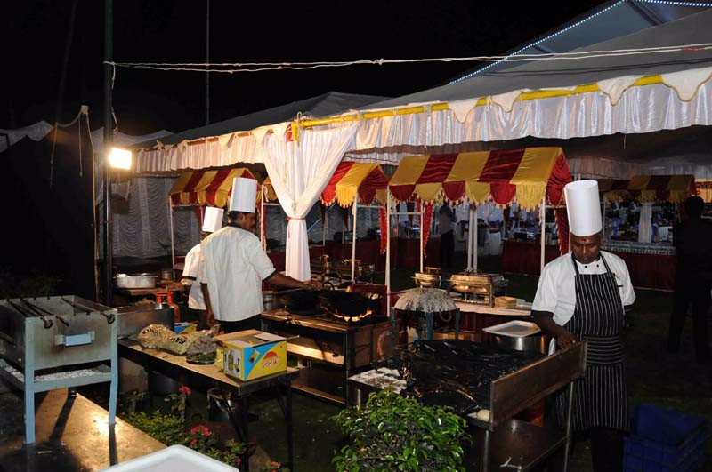 Live food corner at an event